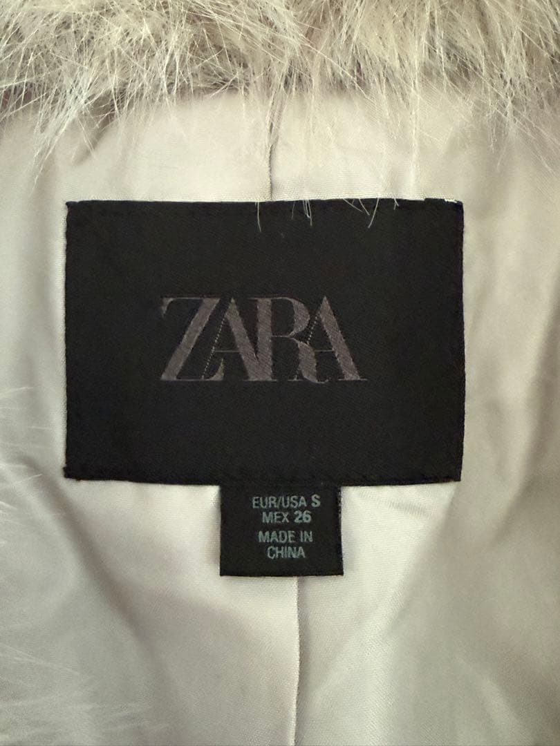 ZARA ショートフェイクファーコート トグルボタン S