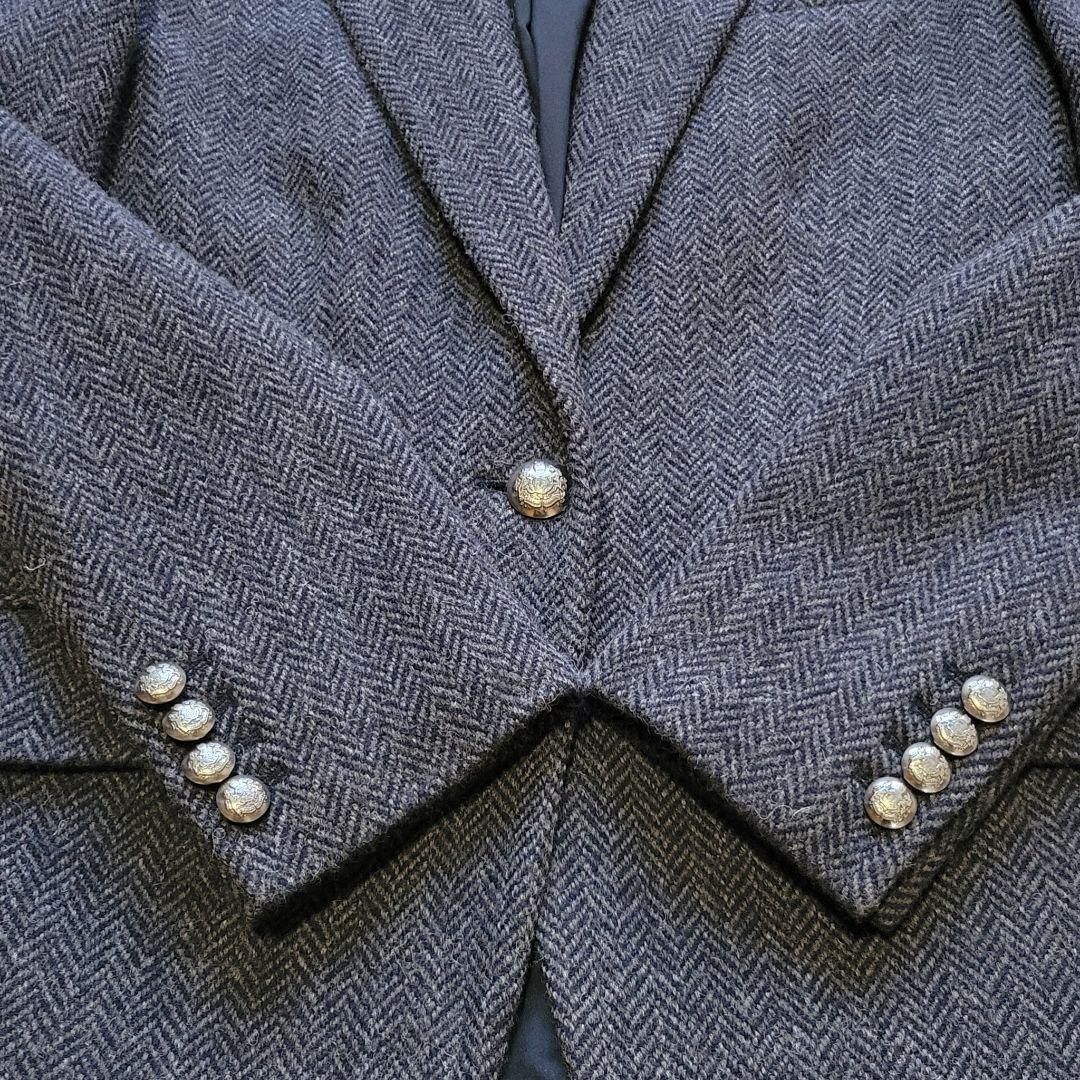 銀ボタン/ヘリンボーン✨ローレンラルフローレン　テーラードジャケット　イタリア製
