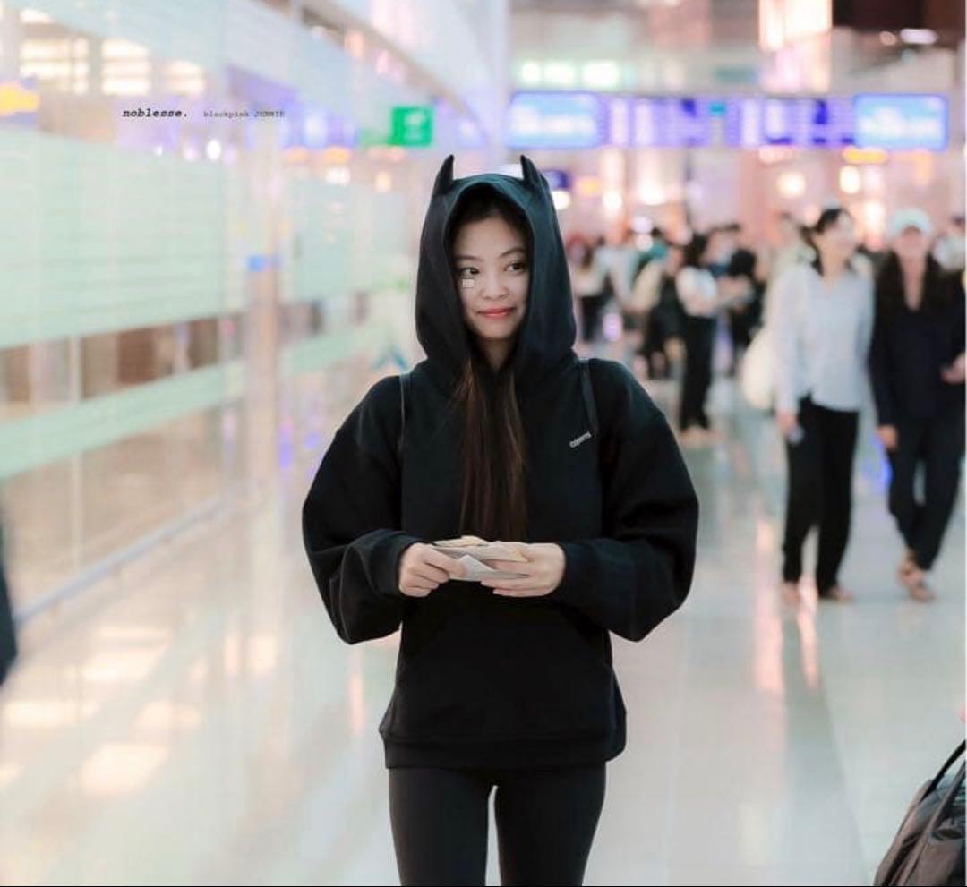 copon 耳付きフード ブラックパーカー