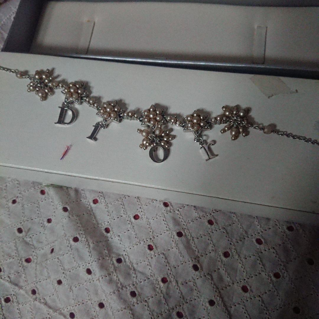 ディオールロゴ パールネックレス 難あり