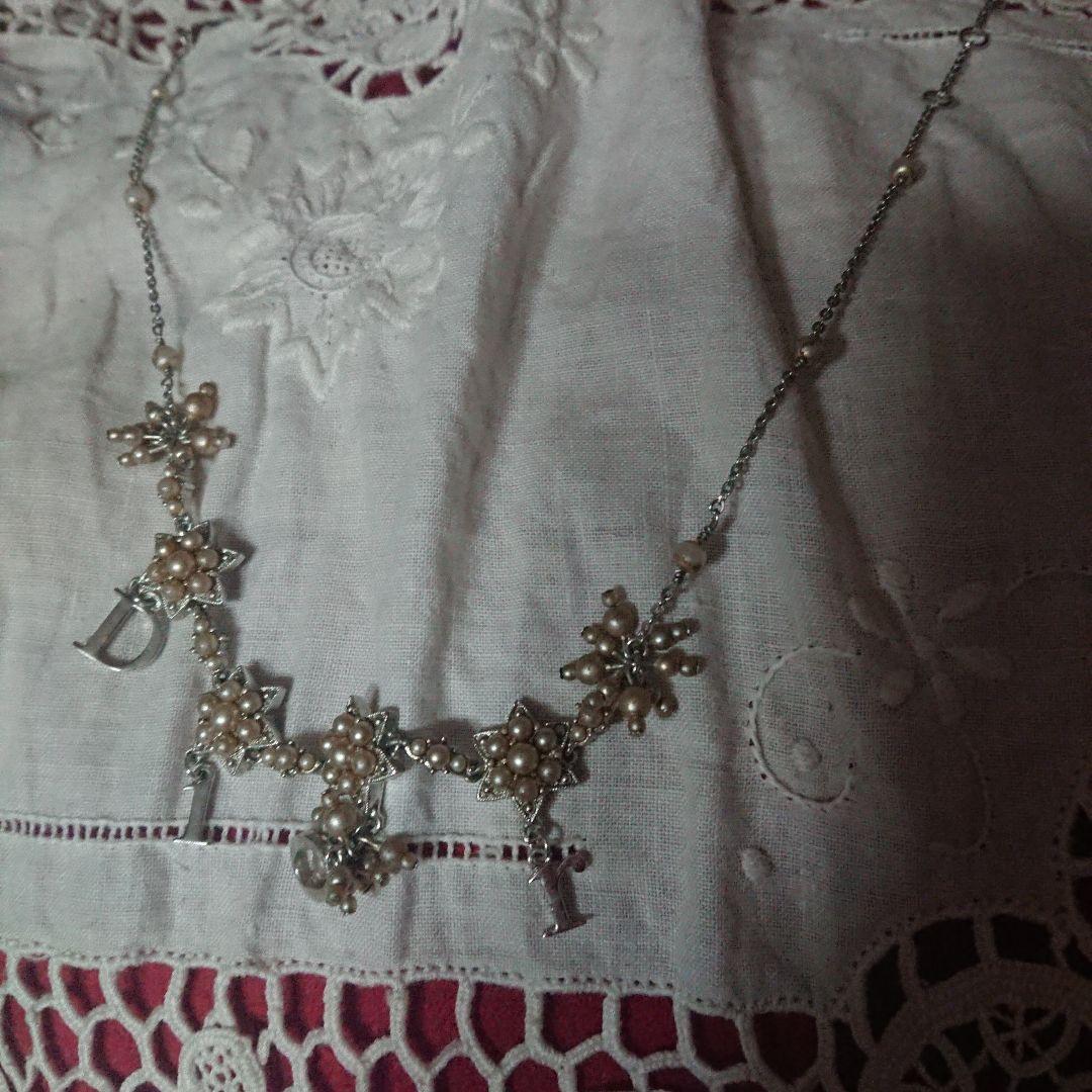 ディオールロゴ パールネックレス 難あり