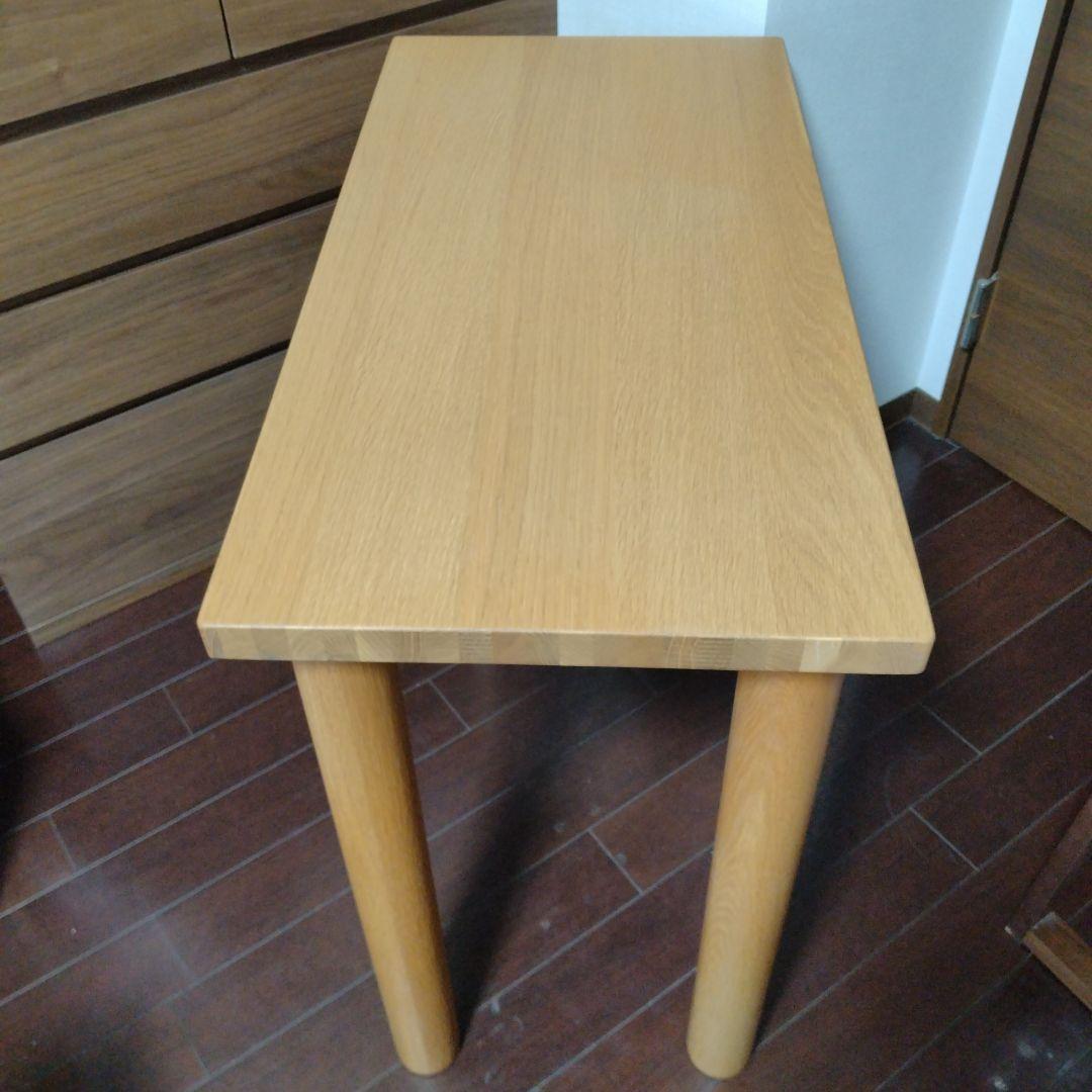 無印良品　ダイニングテーブル　板と脚でできた木製テーブル　80×40