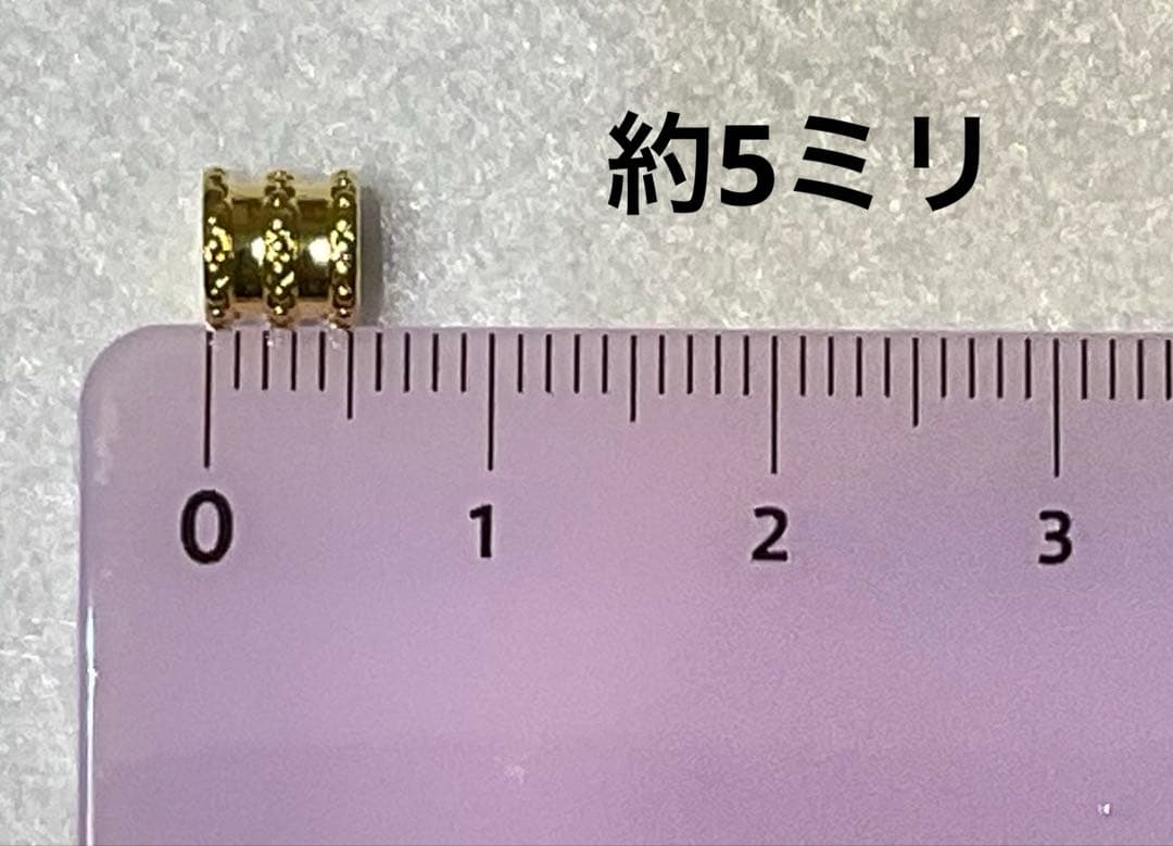 K24刻印　筒のペンダントトップ　約5mm　Mal.レレレさん☆