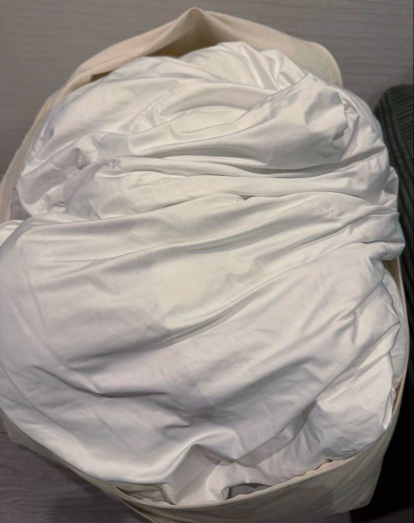 MUJI 防ダニ　羽毛掛ふとん・中厚手　ダブル