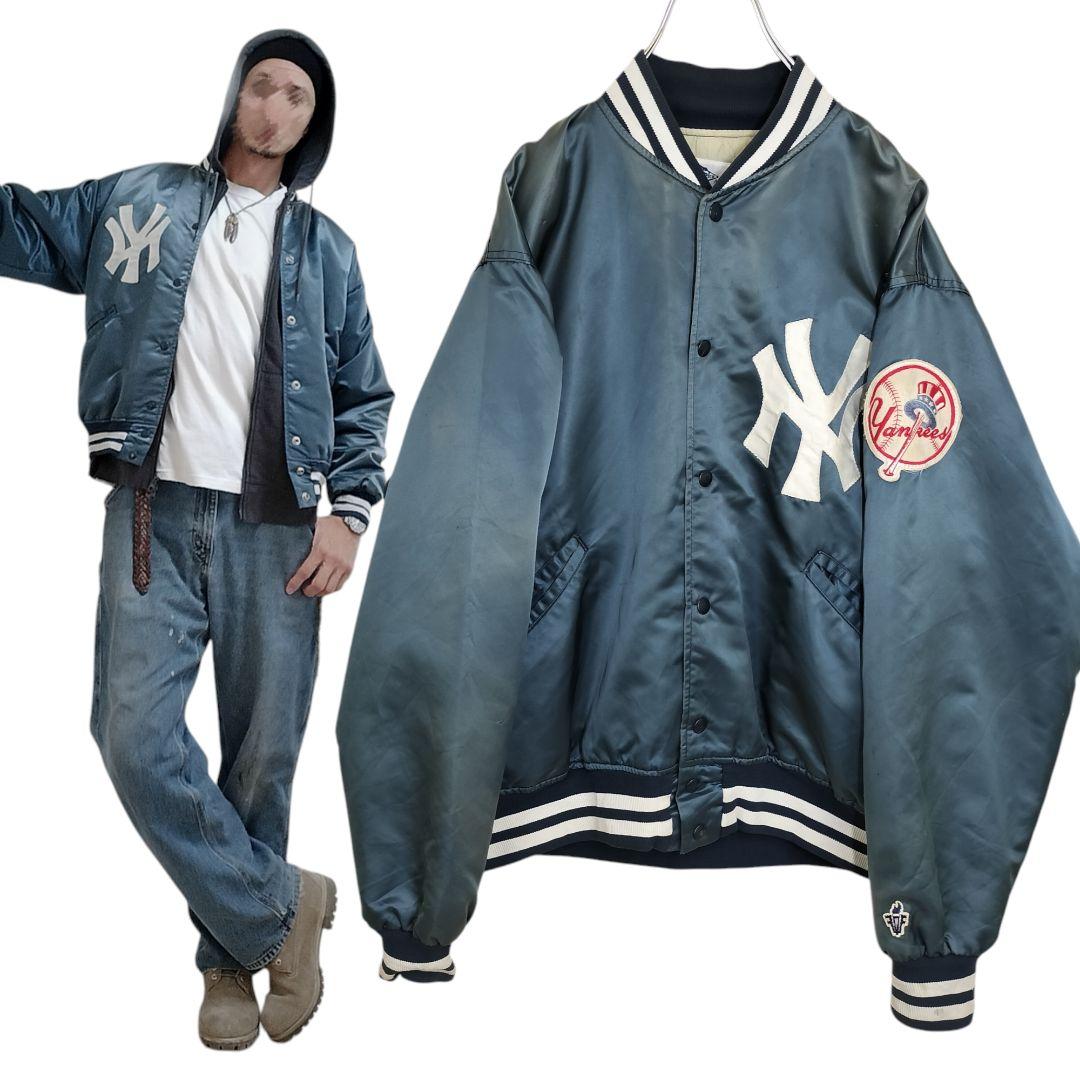 MLB ニューヨーク ヤンキース ヴィンテージ スタジャン 良フェード XL