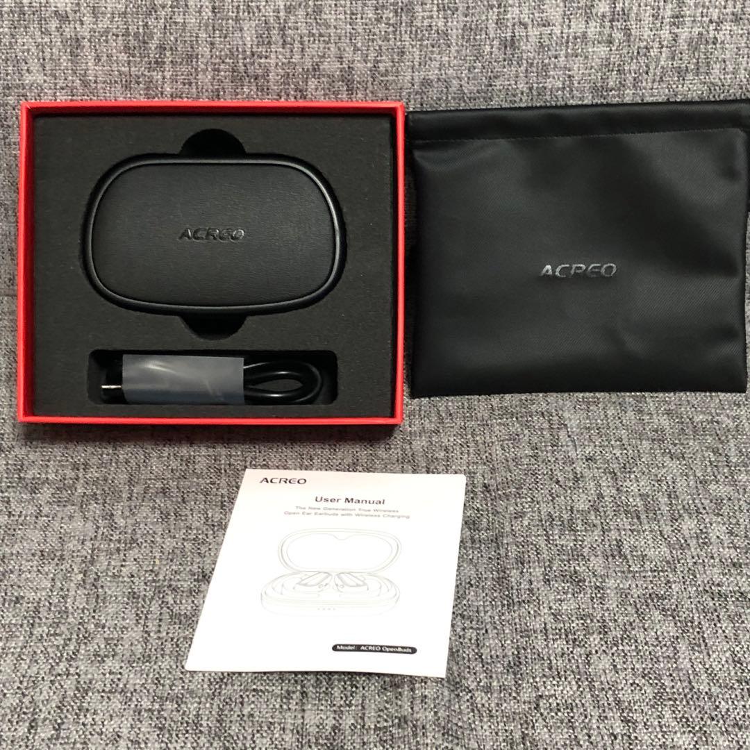 ACREO ワイヤレスイヤホン Bluetooth イヤホン 防水 ブラック 黒