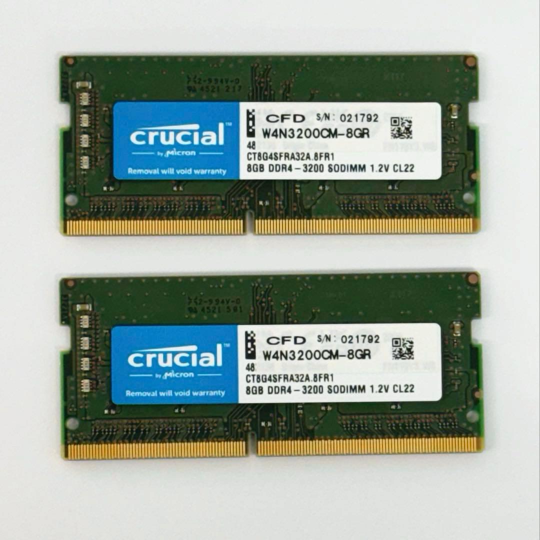 Crucial DDR4 SODIMM メモリー 16GB (2x8GB)