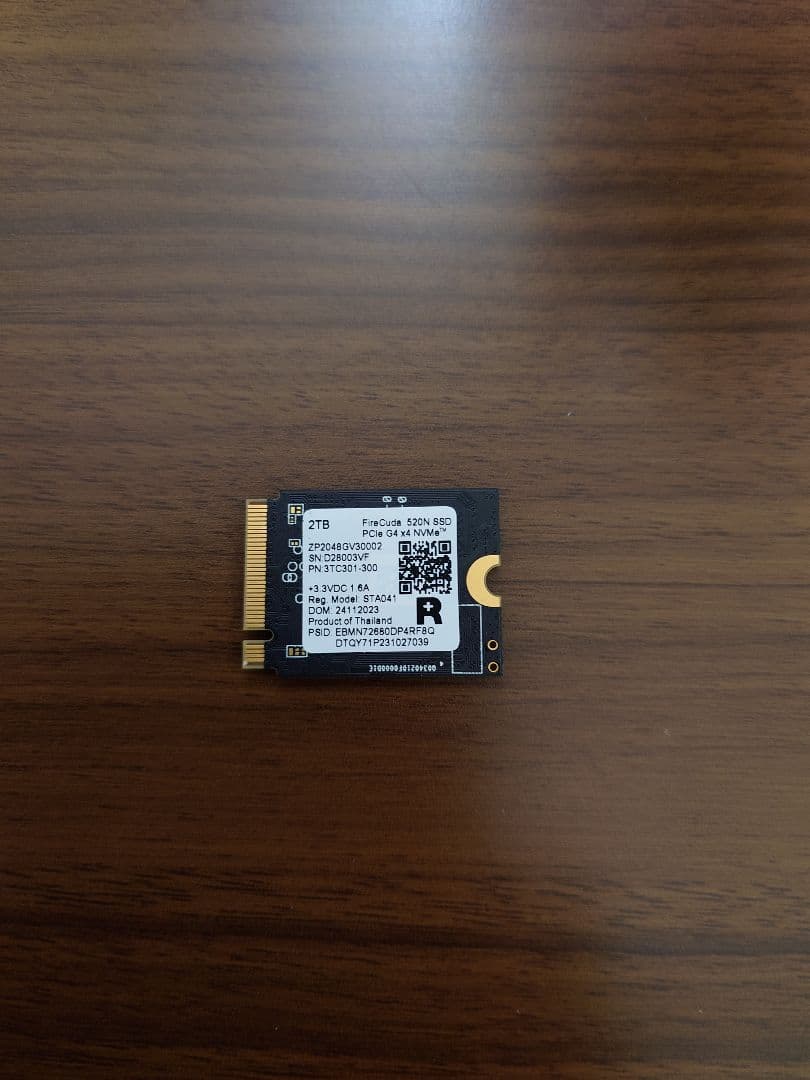 内蔵型SSD Seagate FireCuda 520N 2TB SSD