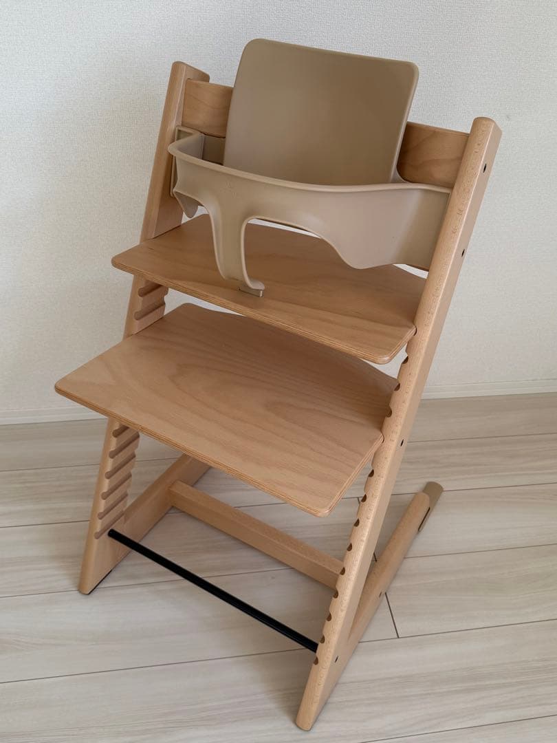 ストッケ　トリップトラップ　ナチュラル　ベビーセット付き