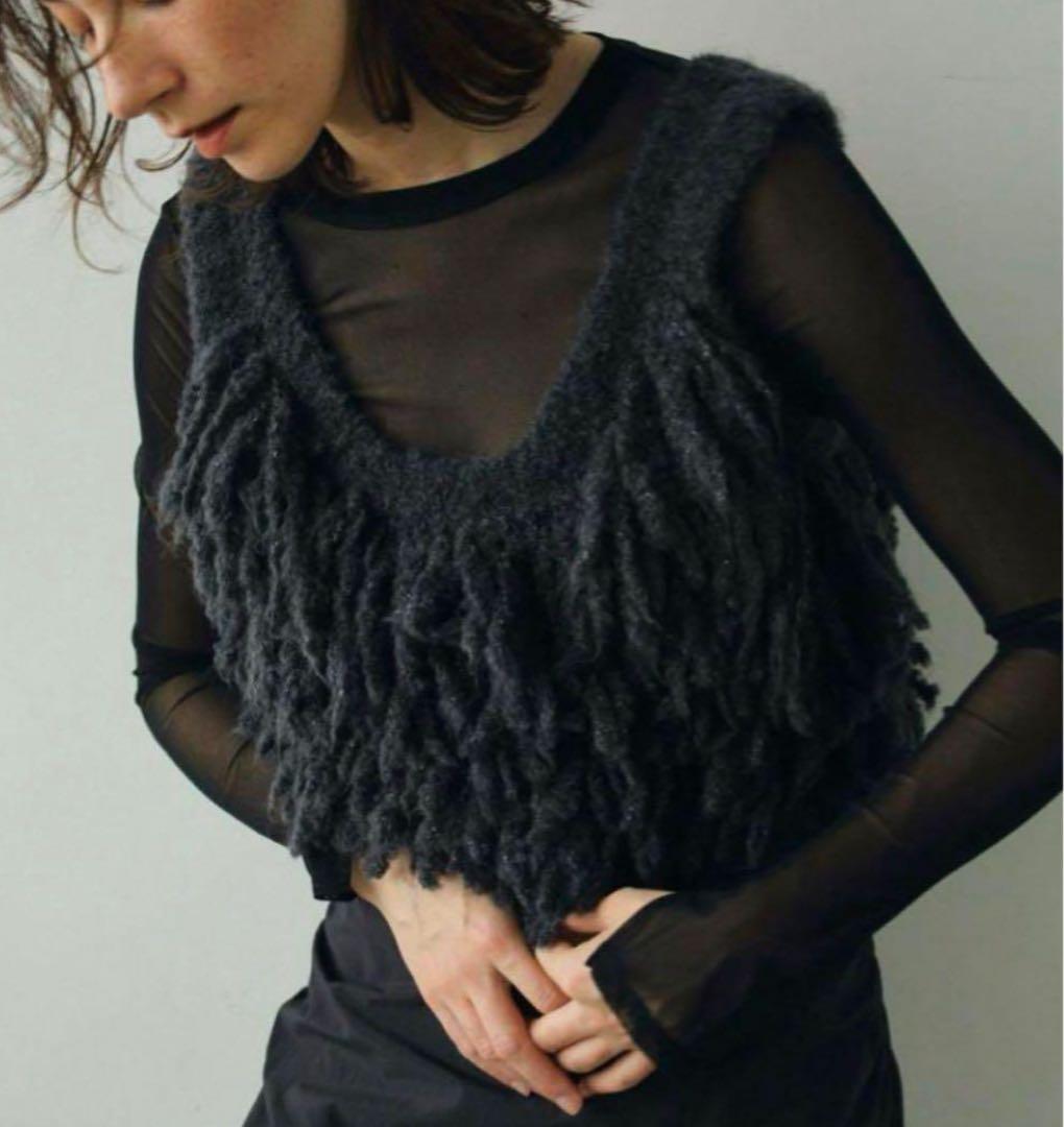 ànu ke フリンジニットビスチェ　Fサイズ