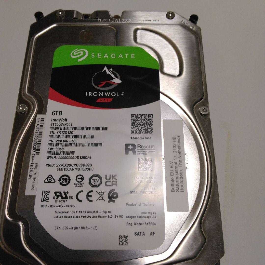 内蔵型ハードディスクドライブ Seagate IronWolf 6TB HDD