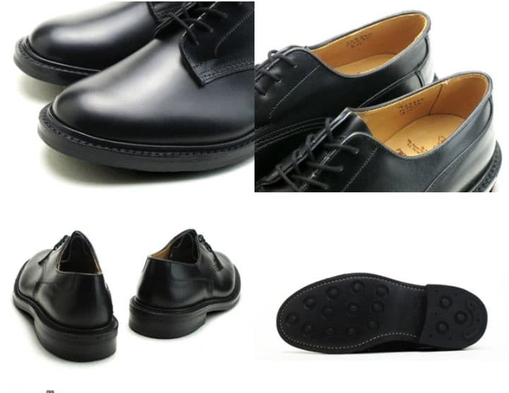 トリッカーズ プレーントゥ ウッドストック ブラックボックスカーフM5636