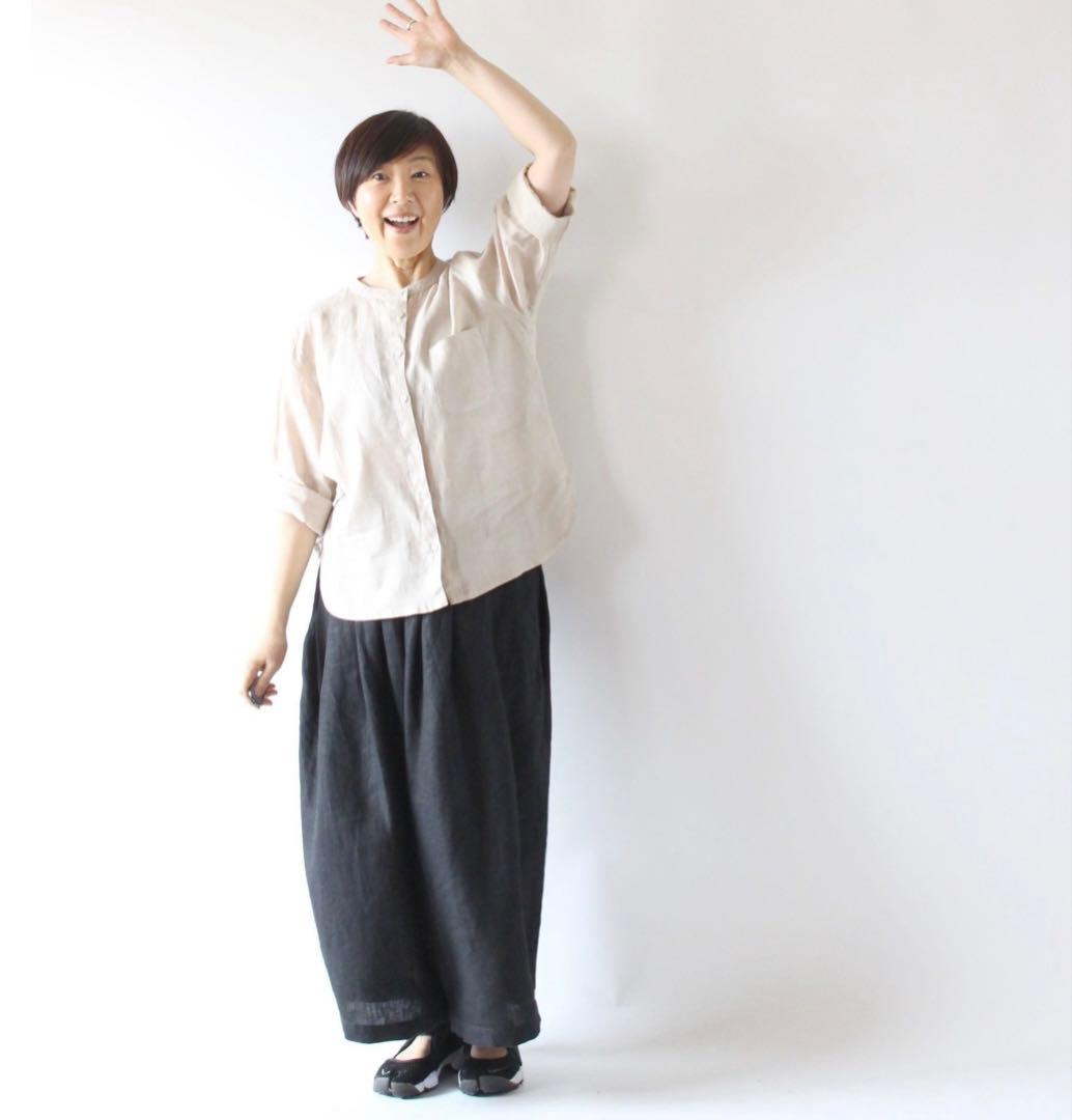 foglinenwork キナル 金子敦子さんコラボ ごきげんパンツ ブラック