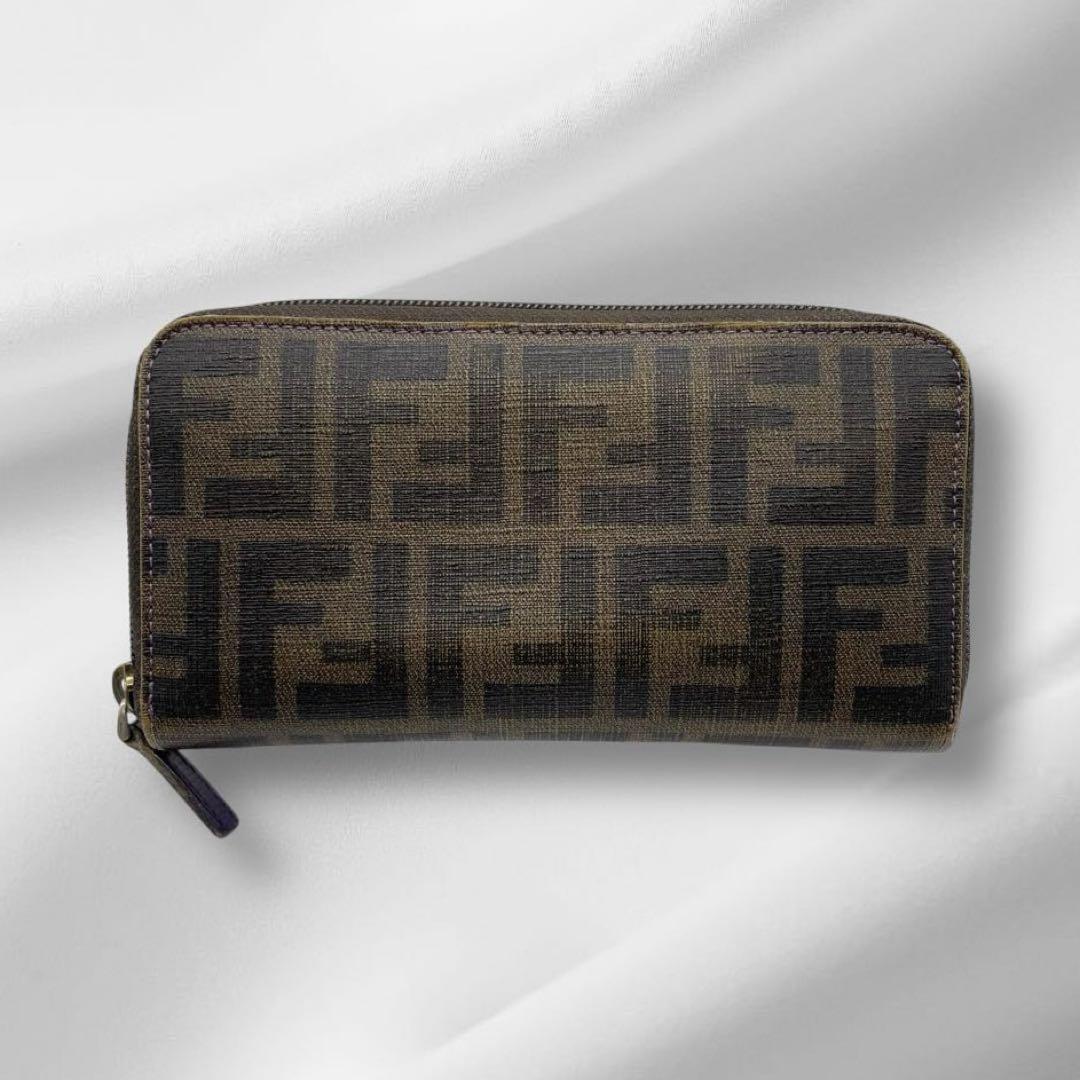 【良品】 FENDI フェンディ ズッカ FF 長財布