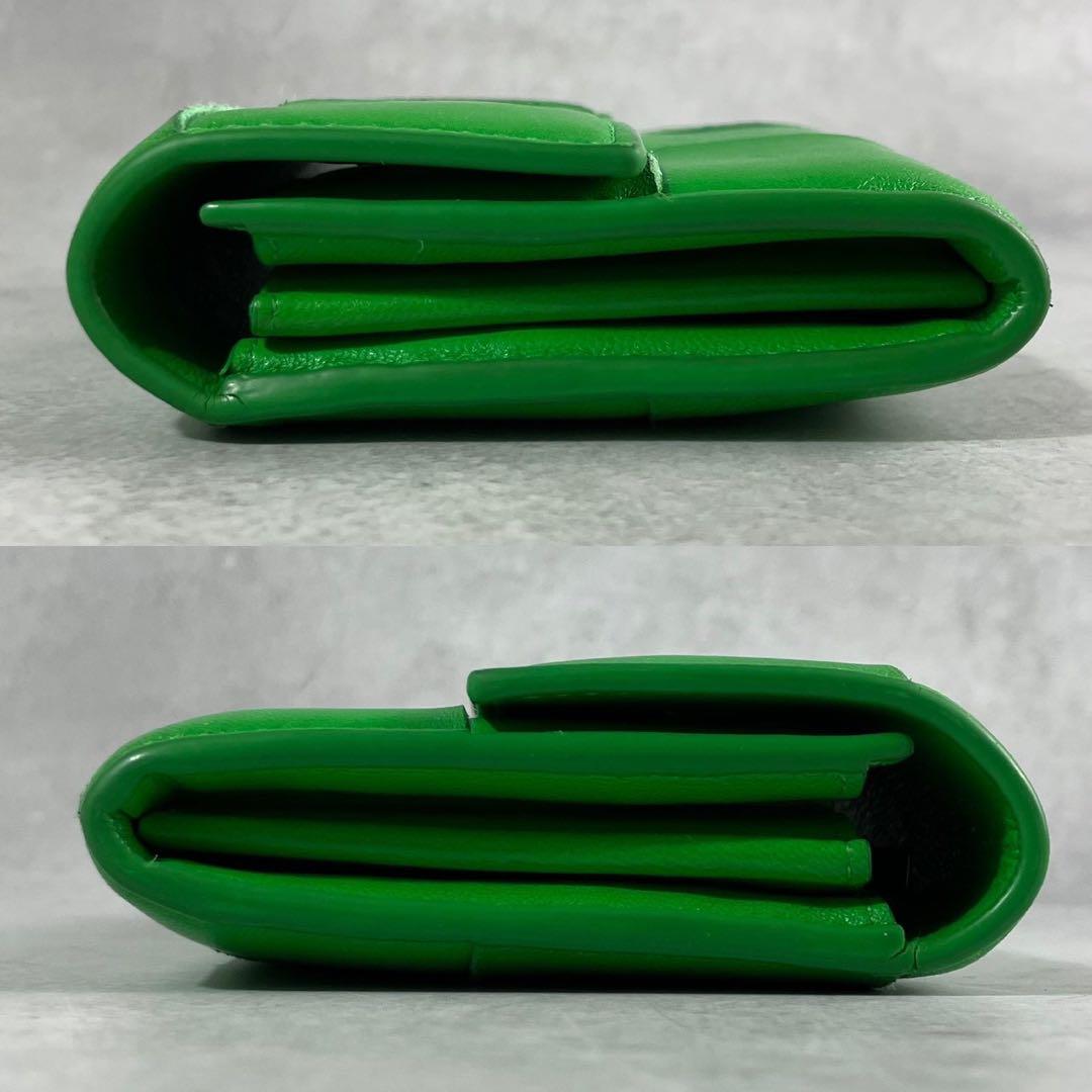 【付属品完備 美品】ボッテガヴェネタ 長財布 カセット 折りたたみ イントレ 緑