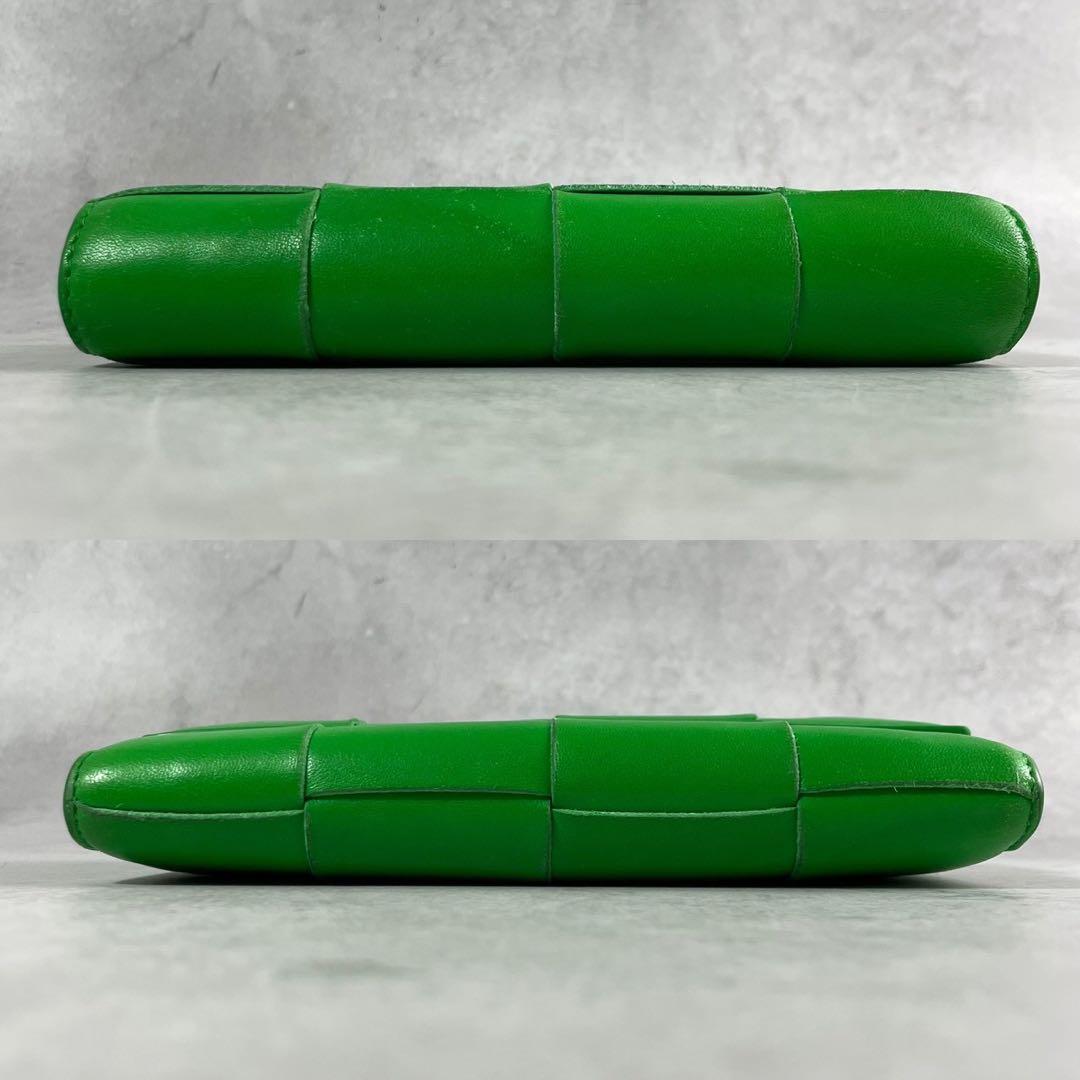 【付属品完備 美品】ボッテガヴェネタ 長財布 カセット 折りたたみ イントレ 緑