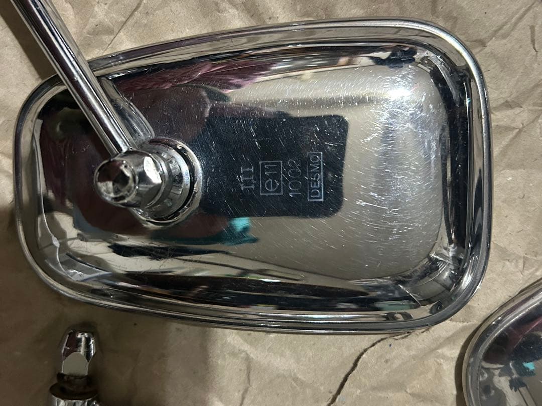 親*方様 英国 DESMOミラー クローム 2個セット