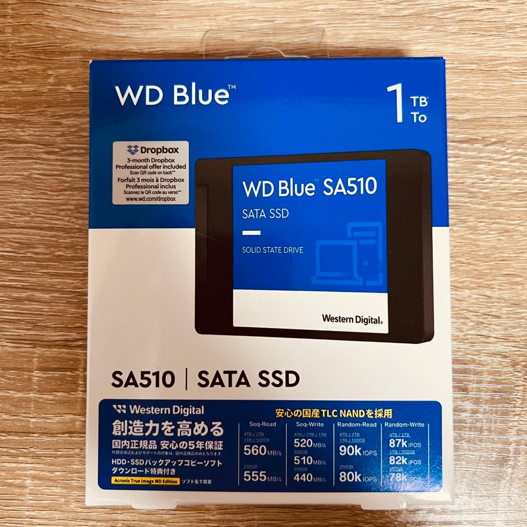 国内正規品 5年保証　WD Blue SA510 SATA SSD 1TB ⑥
