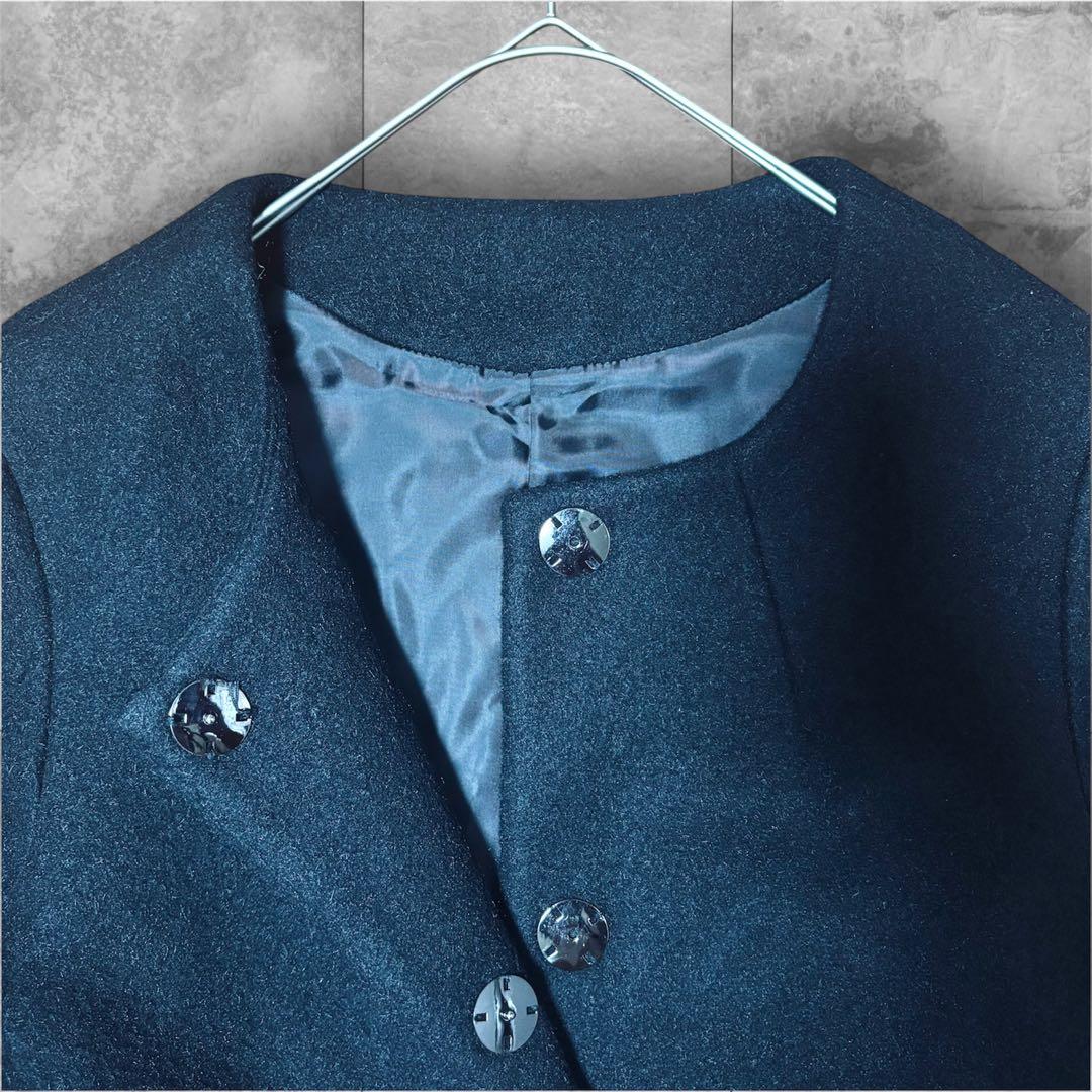 【美品】 FENNEL フェンネル ノーカラージャケット ショートコート ファー