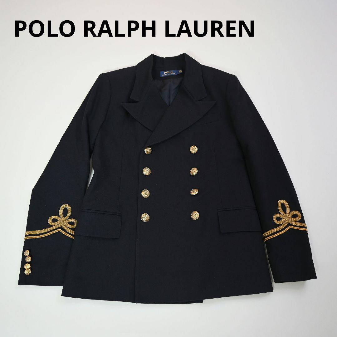 526★ POLO RALPH LAUREN 金ボタン 紺ブレザー ジャケット