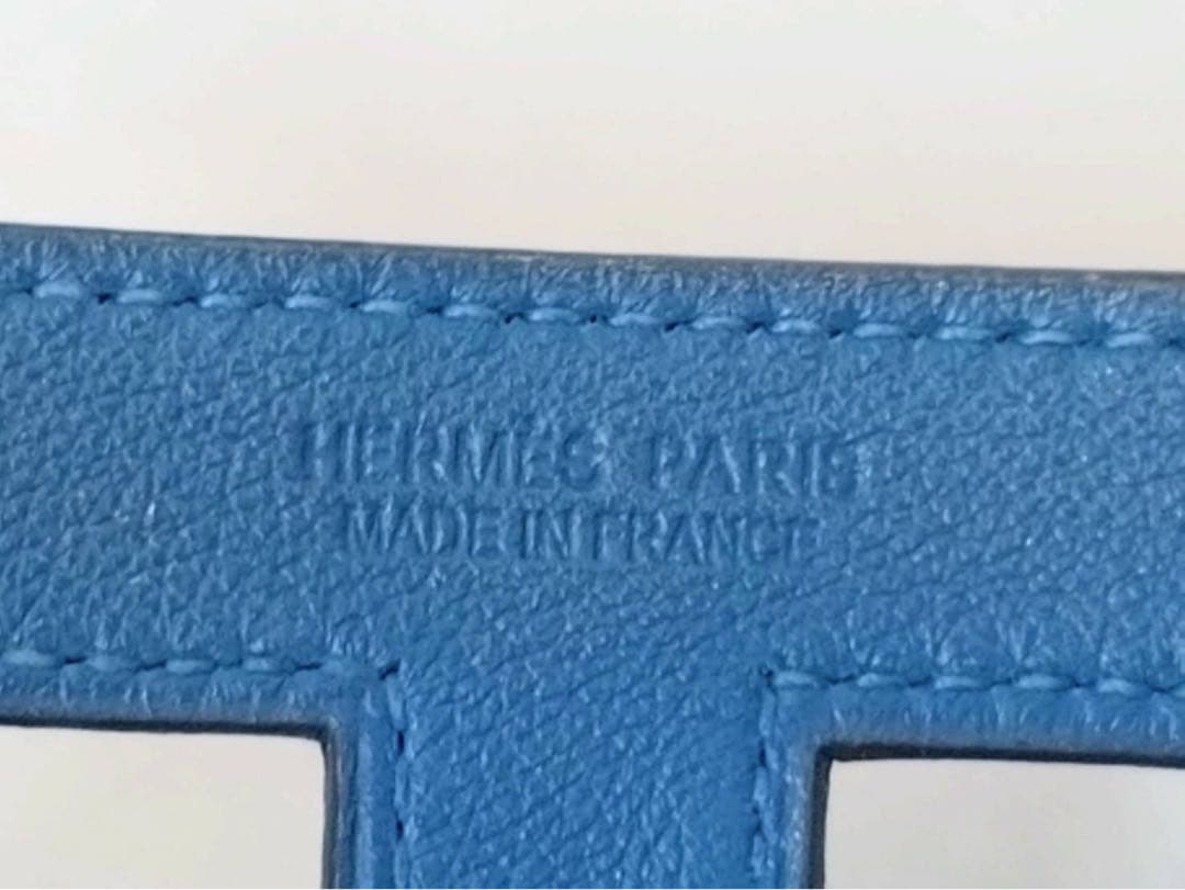 HERMES エルメス アノー シェーヌダンクル バングル ブルー