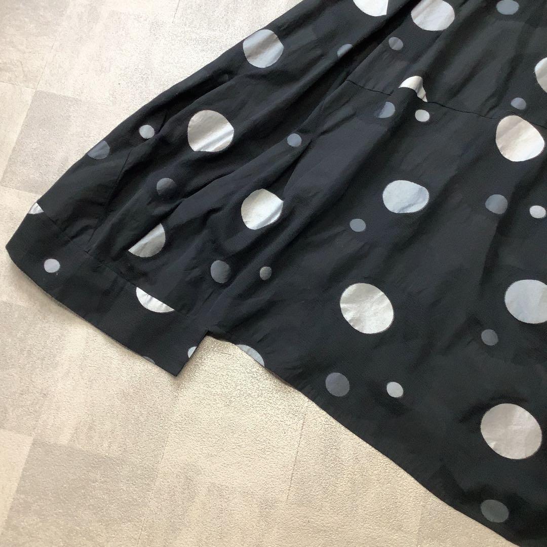 美品 慈雨 センソユニコ ランダムドット アシンメトリー デザイン ワンピース