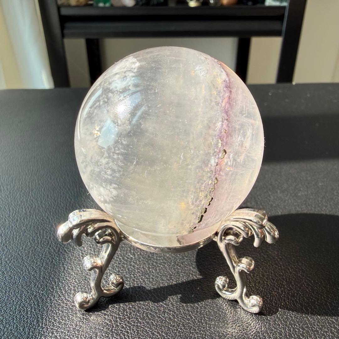 【g's hako】パイライト共生フローライトのスフィアNO.021113