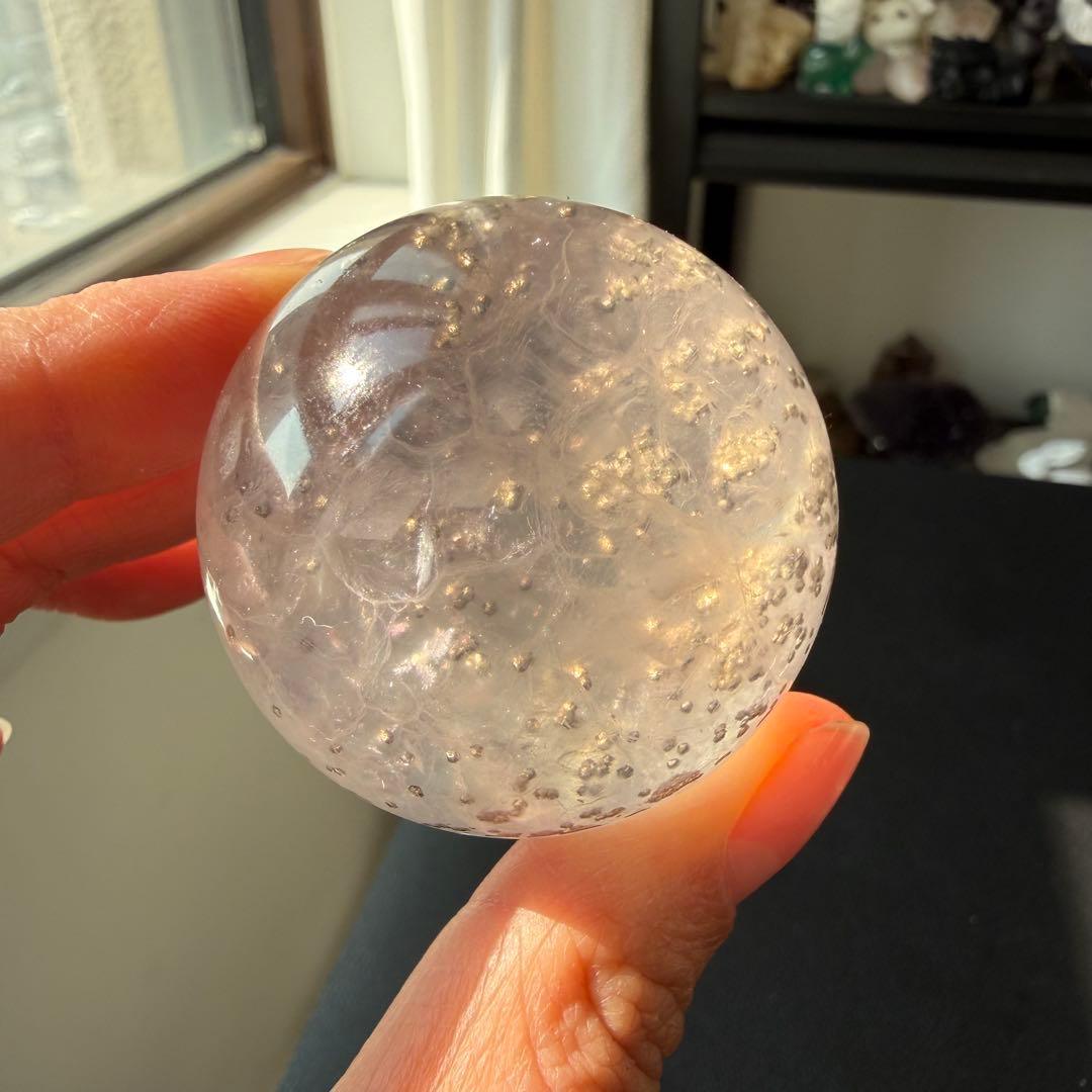 【g's hako】パイライト共生フローライトのスフィアNO.021113