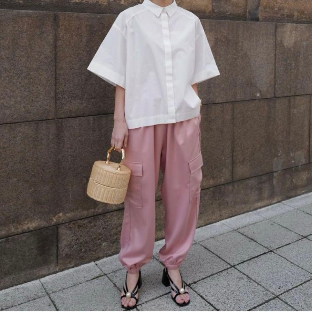 【新品未使用】マチャット macchat サテンカーゴパンツ　ピンク