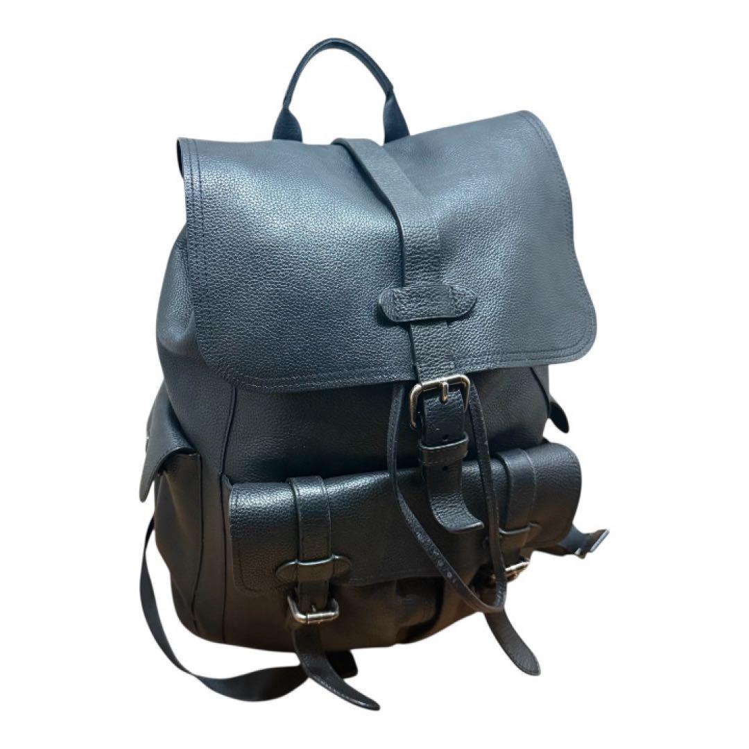 【即完売品】COACH ブラックレザーバックパック　リュック　セール中！！