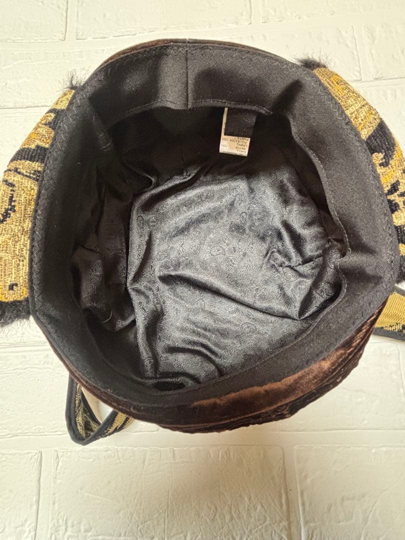 CA4LA☆ベルベットファー付き黒ベレー帽