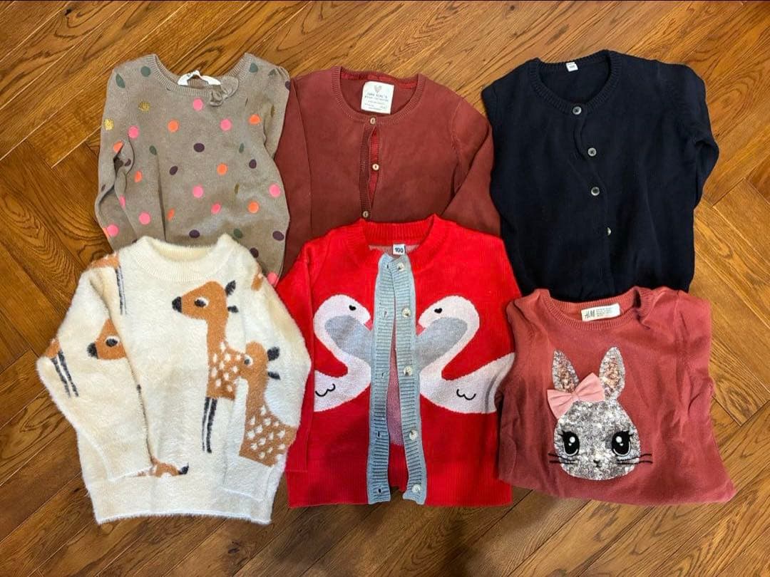 まとめ売り　女の子　100〜110 アウター　スウェット　パンツ　Tシャツ　長袖