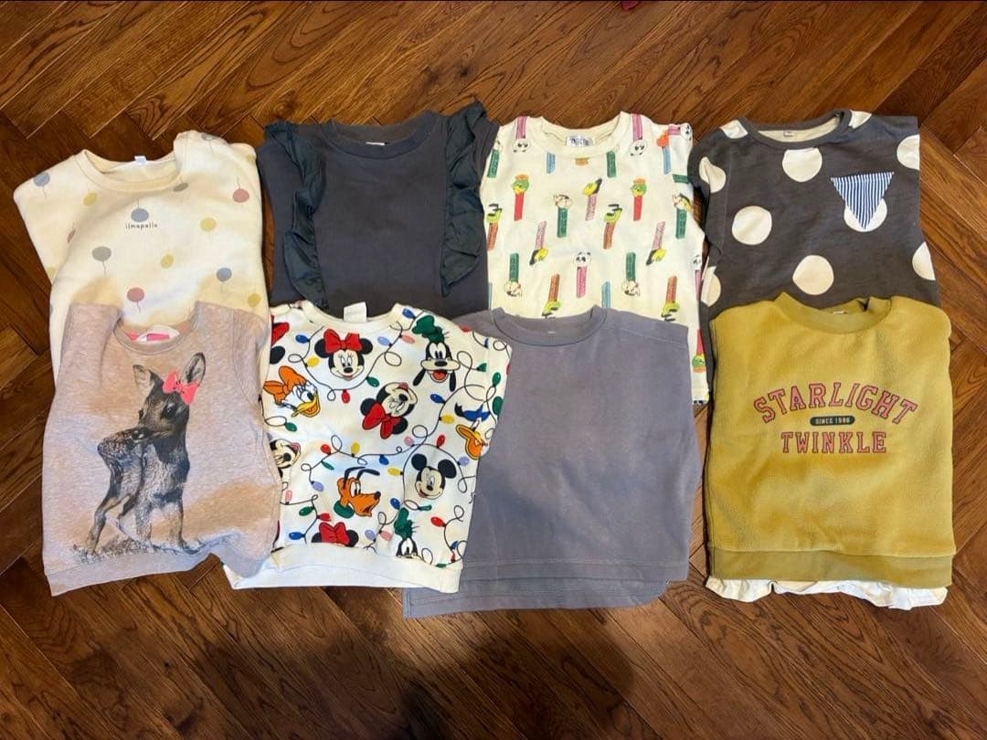 まとめ売り　女の子　100〜110 アウター　スウェット　パンツ　Tシャツ　長袖