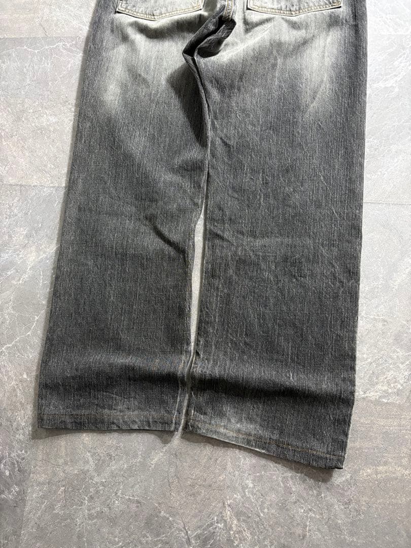 パンツ EDWIN selvage wide black denim pants W32