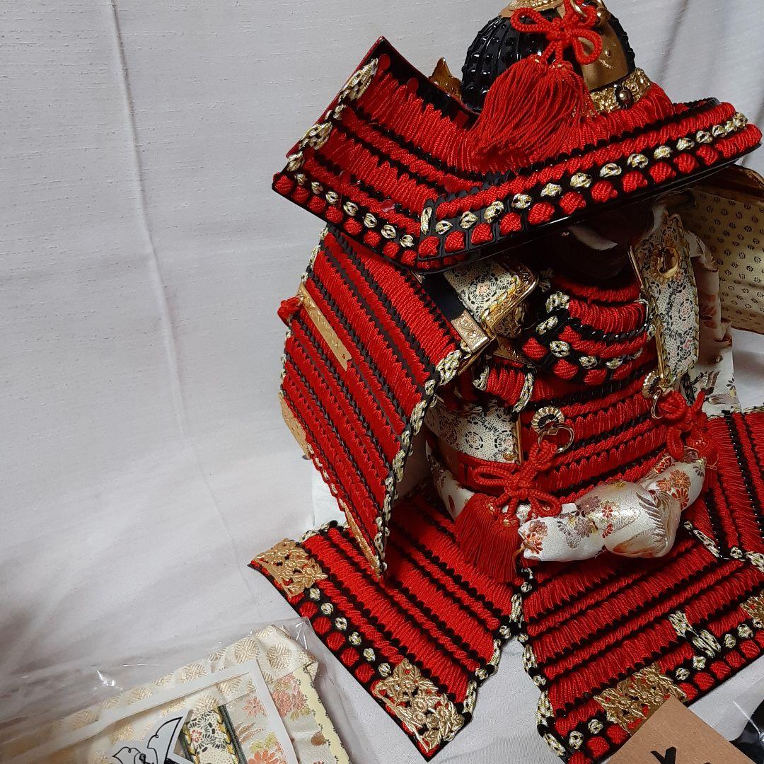 新品同様●上原玉鳳作●　高級品　兜飾り奈良15号大鎧●高級木製台付き●　五月人形