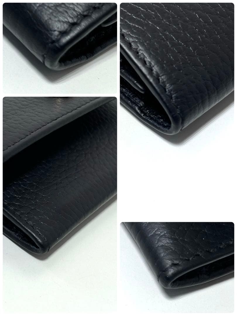 GUCCI グッチ　カードケース　名刺入れ　ゴールド金具　ユニセックス　黒