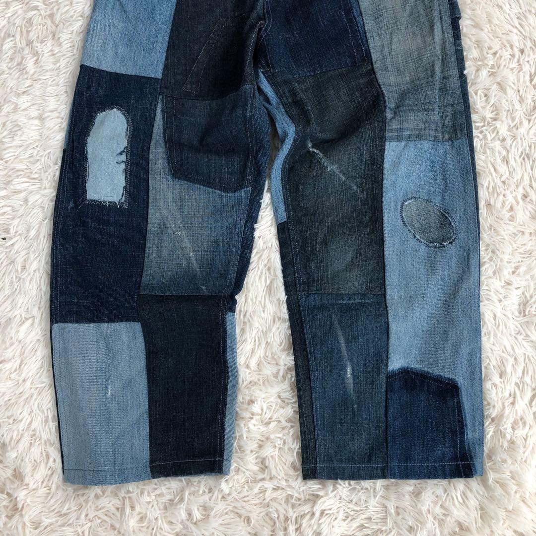 MR.REMAKE MAN.　ダメージ加工パッチワークデニムパンツ再構築リメイク