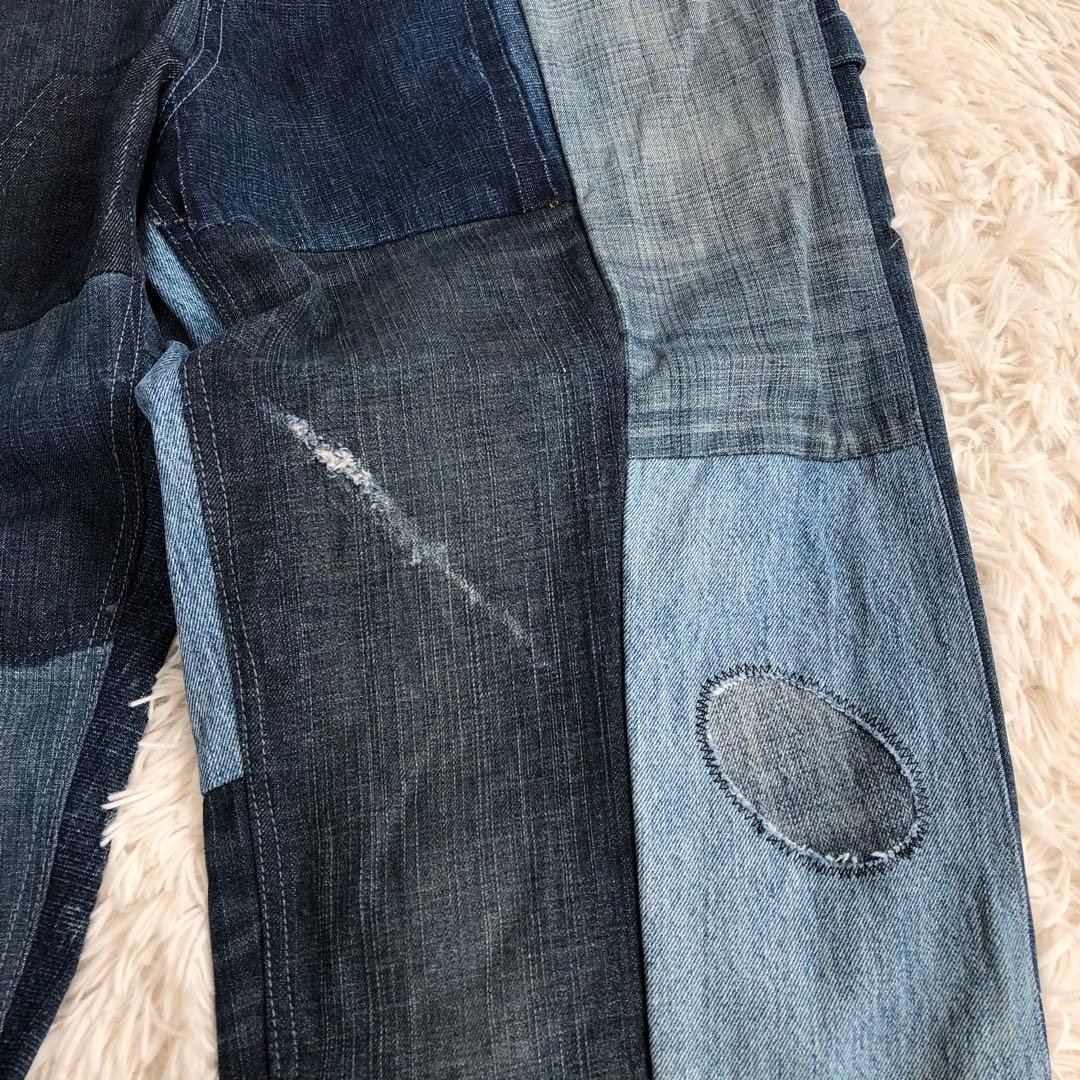 MR.REMAKE MAN.　ダメージ加工パッチワークデニムパンツ再構築リメイク