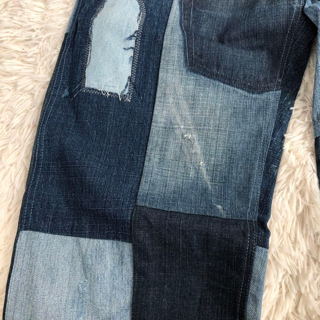 MR.REMAKE MAN.　ダメージ加工パッチワークデニムパンツ再構築リメイク