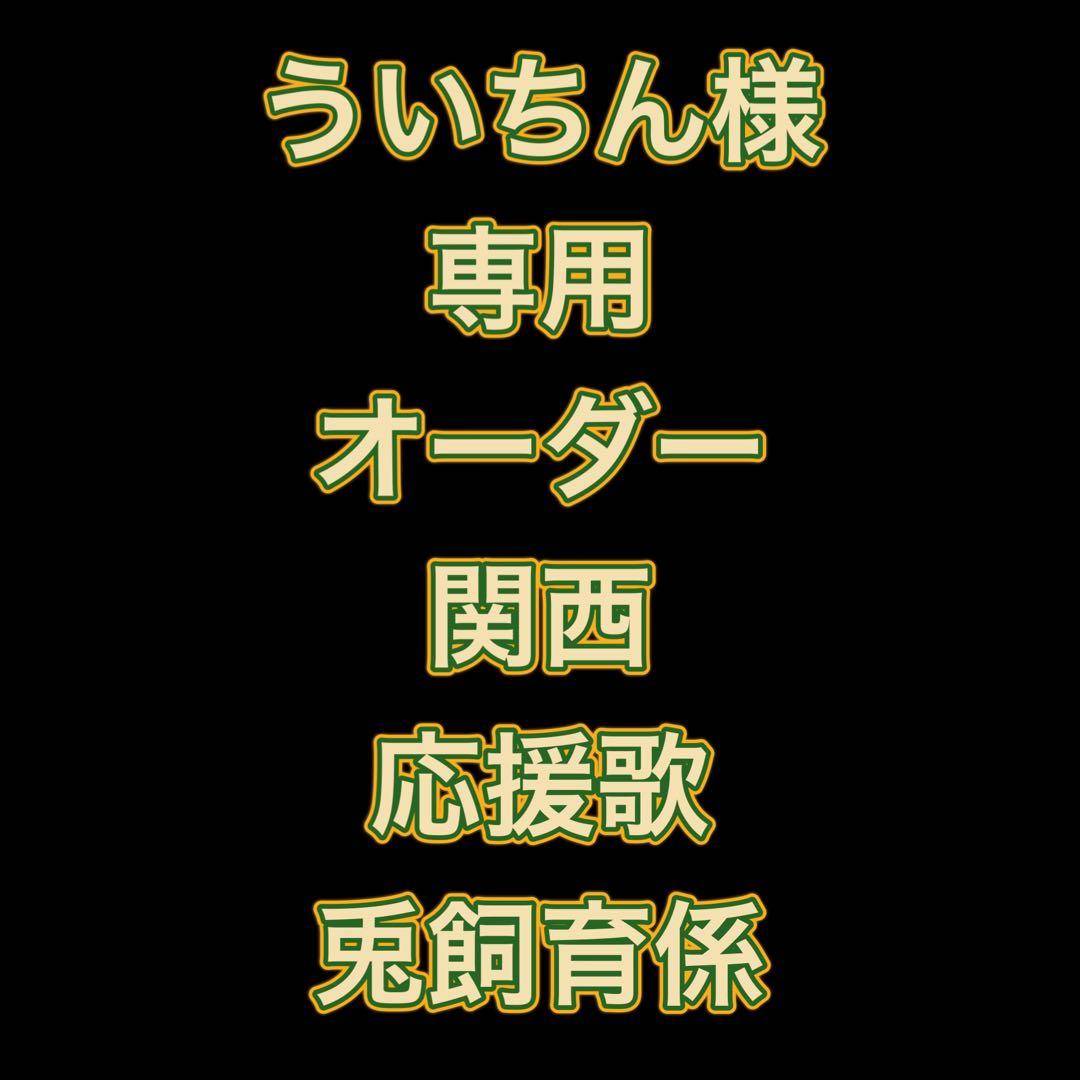 ういちんオーダー　阪神タイガース　応援歌　関西　金　刺繍アイロンワッペン