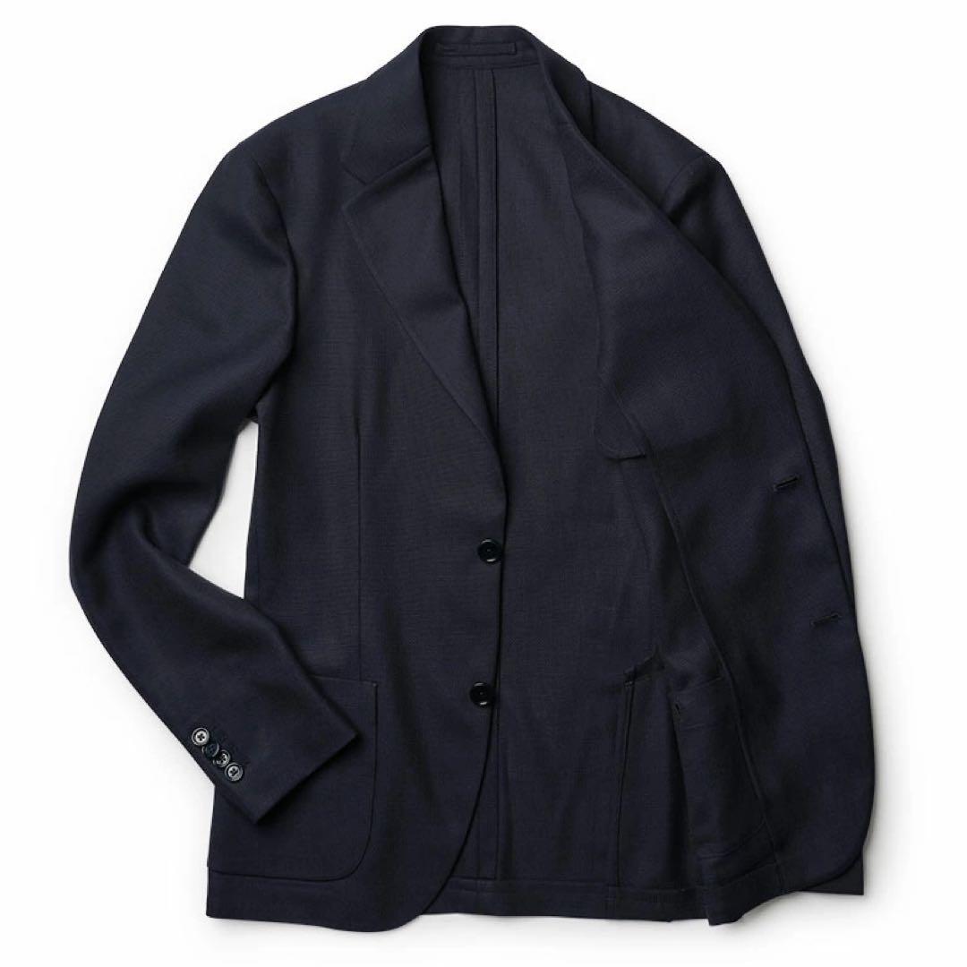 LARDINI ウール テーラードジャケット 48サイズ メンズ ブラック 黒