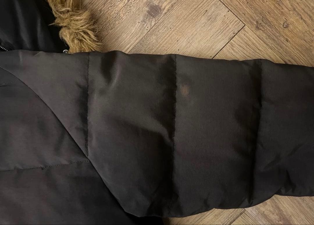 m*0様 A BATHING APE ブラックダウンジャケット フード付き