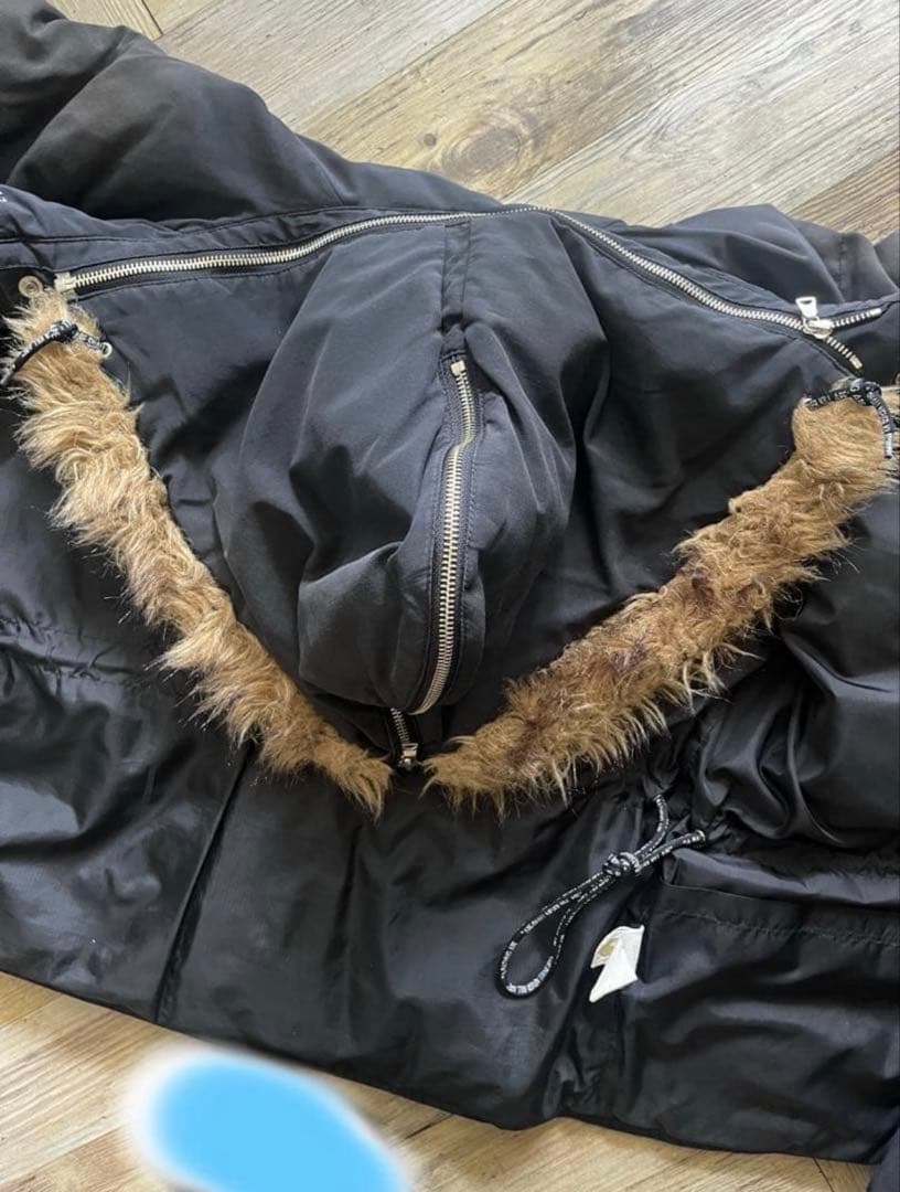 m*0様 A BATHING APE ブラックダウンジャケット フード付き