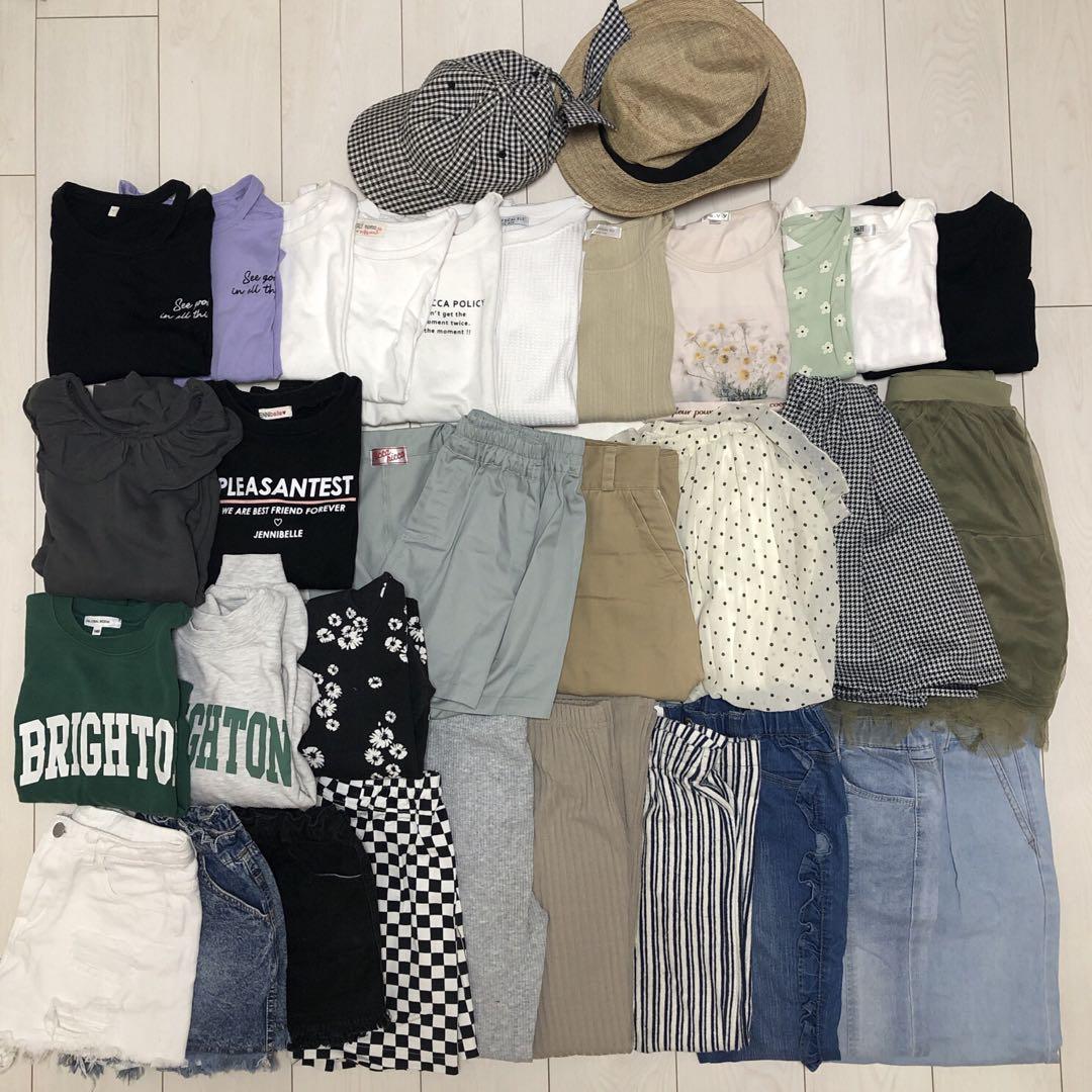 子供服 女の子 140cm まとめ売り服32点+帽子2点セット