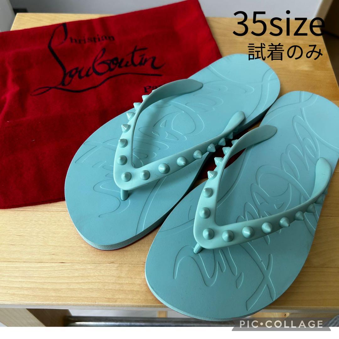 christian louboutin ルブタン ラバートングサンダル 35