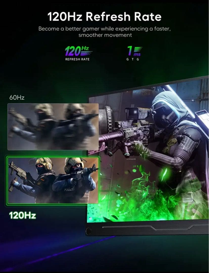 【新品】EVICIV 18.5型ポータブルモニター 120Hzモバイルモニター