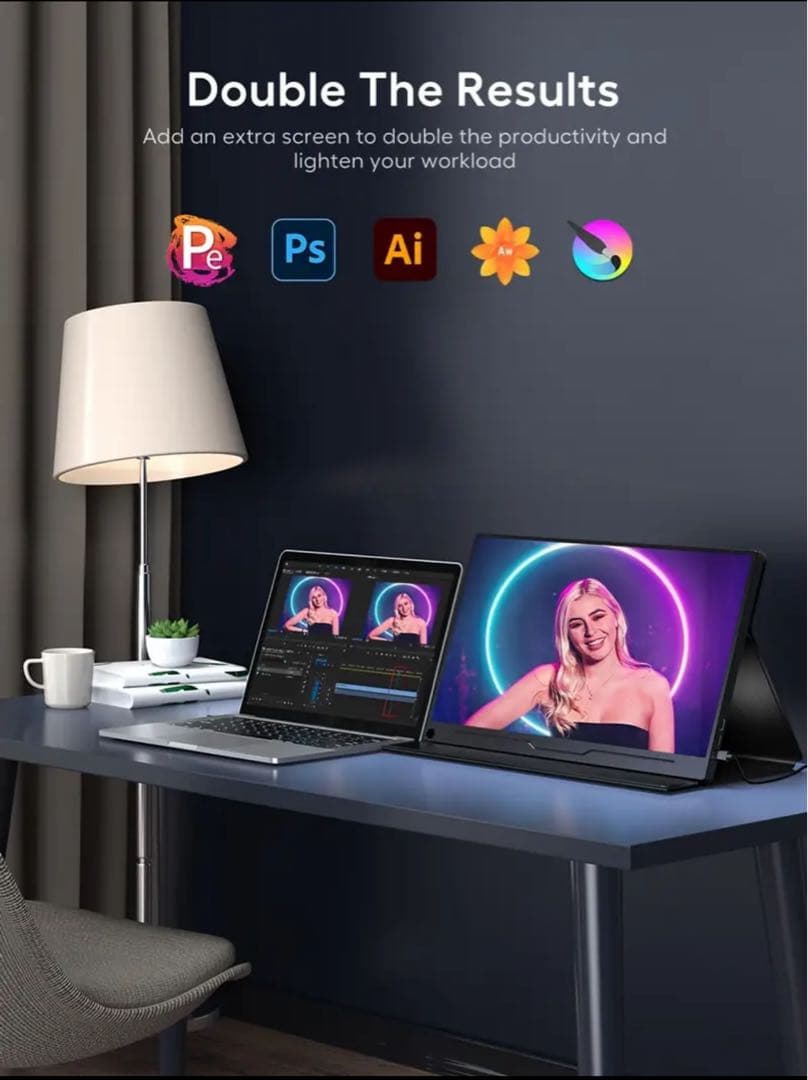 【新品】EVICIV 18.5型ポータブルモニター 120Hzモバイルモニター