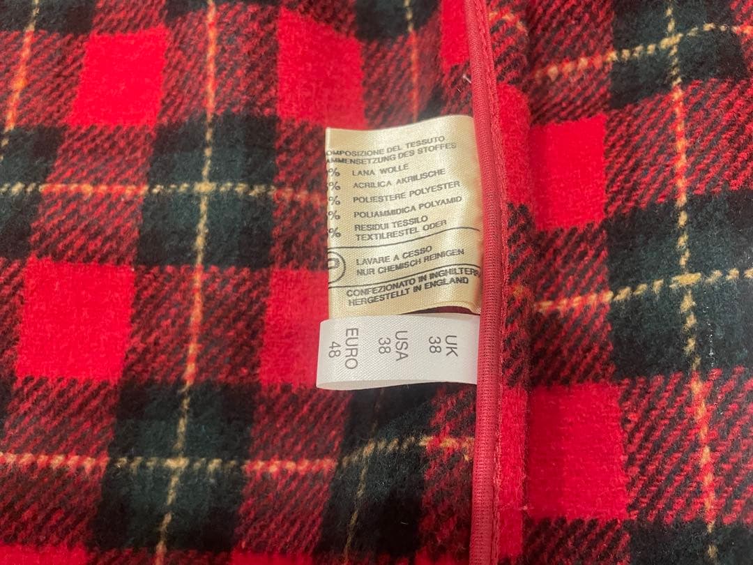 超希少 ウール赤ダッフルコート フード付き