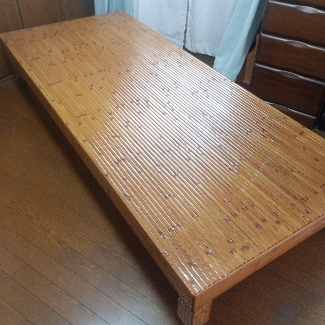 【美品】梅里竹芸 竹製シングルベッド 健康ベッドor座卓_竹家具