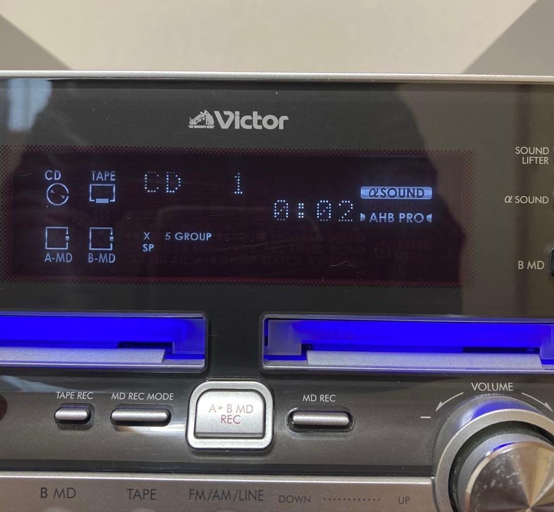 【希少の逸品】Victor UX-W500 CD-MD5倍速録音可 リモコン付き